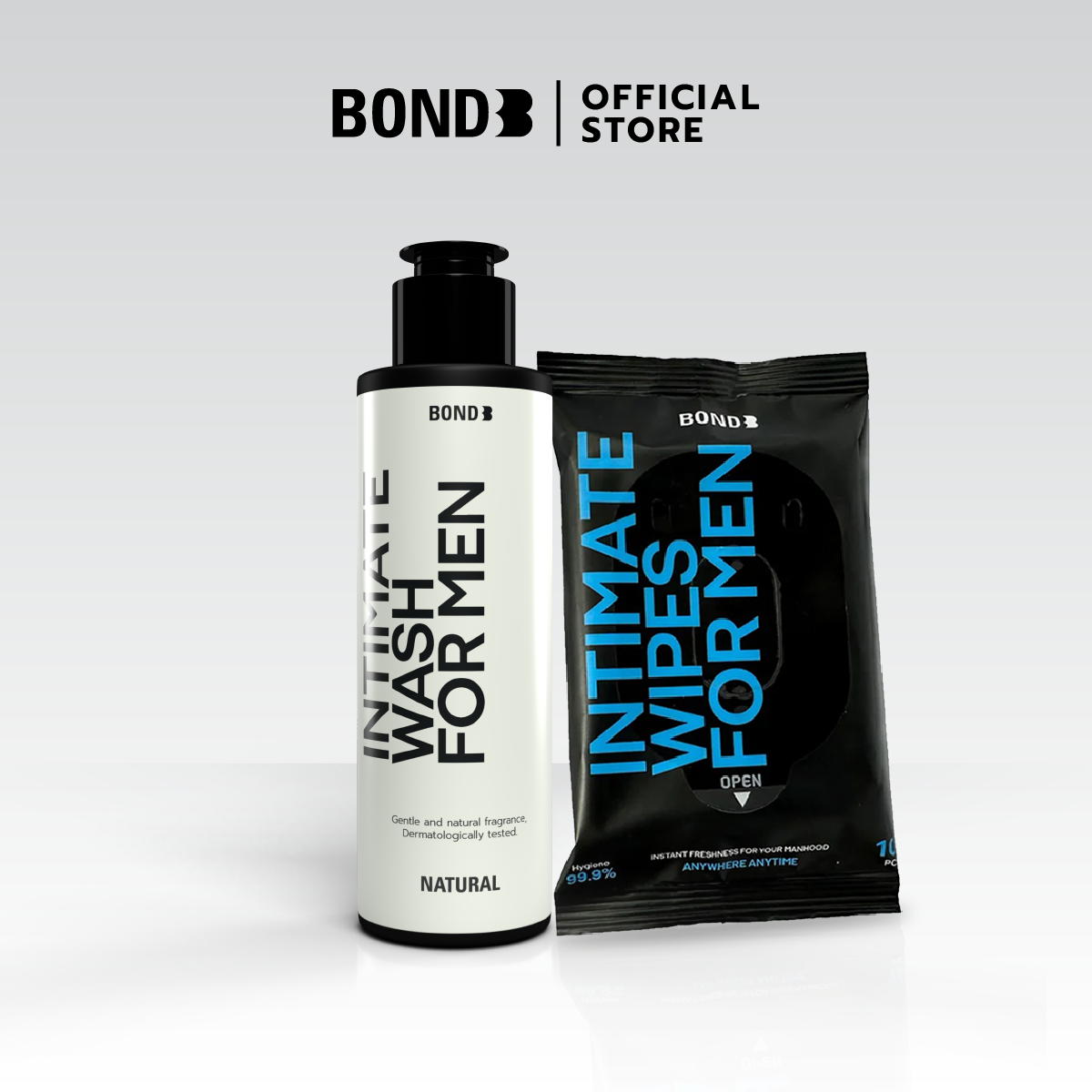 BOND Men's Intimate Wash130 ml.+ BOND Intimate Wipes 1 ห่อ