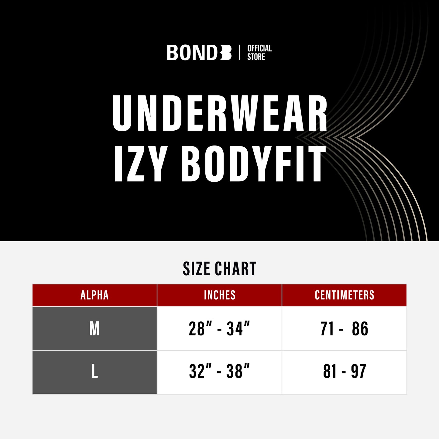 BOND MEN'S UNDERWEAR IZY BODYFIT กางเกงชั้นในผู้ชาย