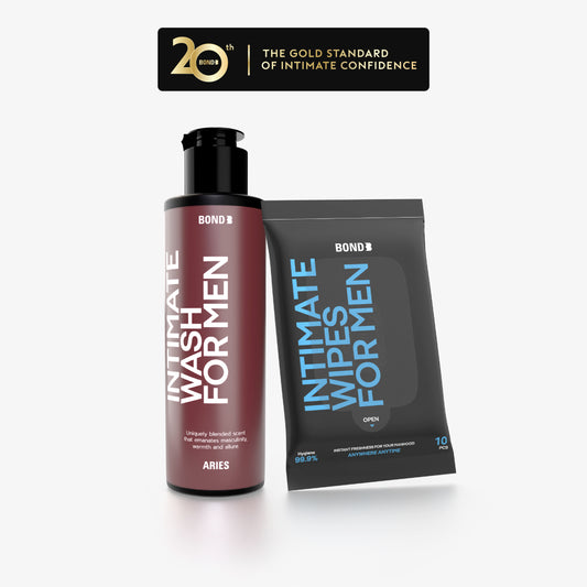 BOND Men's Intimate Wash130 ml.+ BOND Intimate Wipes 1 ห่อ