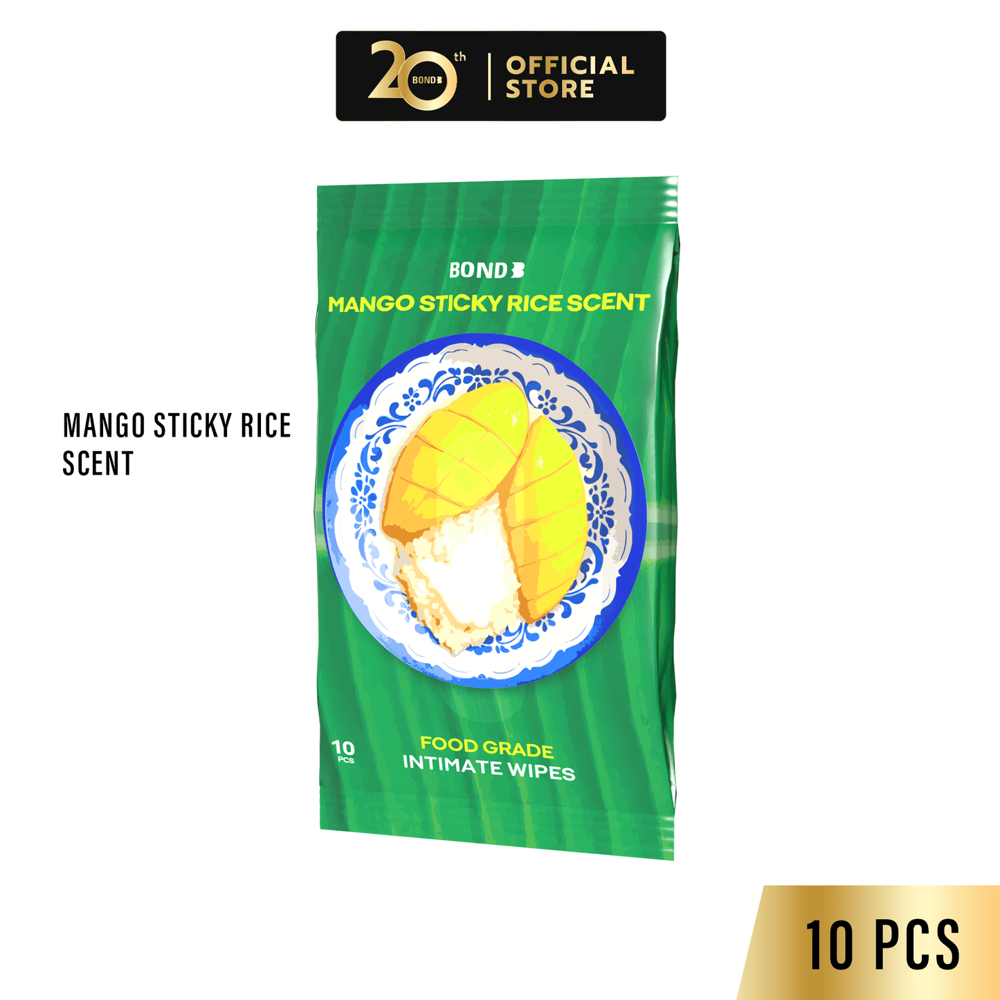 Bond Intimate Wipes Mango Sticky Rice Scent