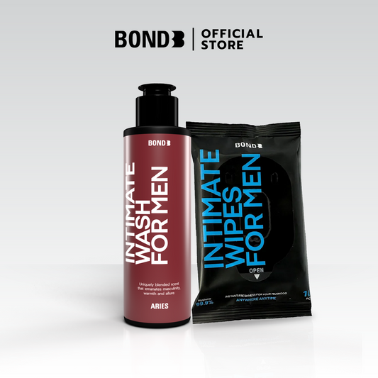 BOND Men's Intimate Wash130 ml.+ BOND Intimate Wipes 1 ห่อ